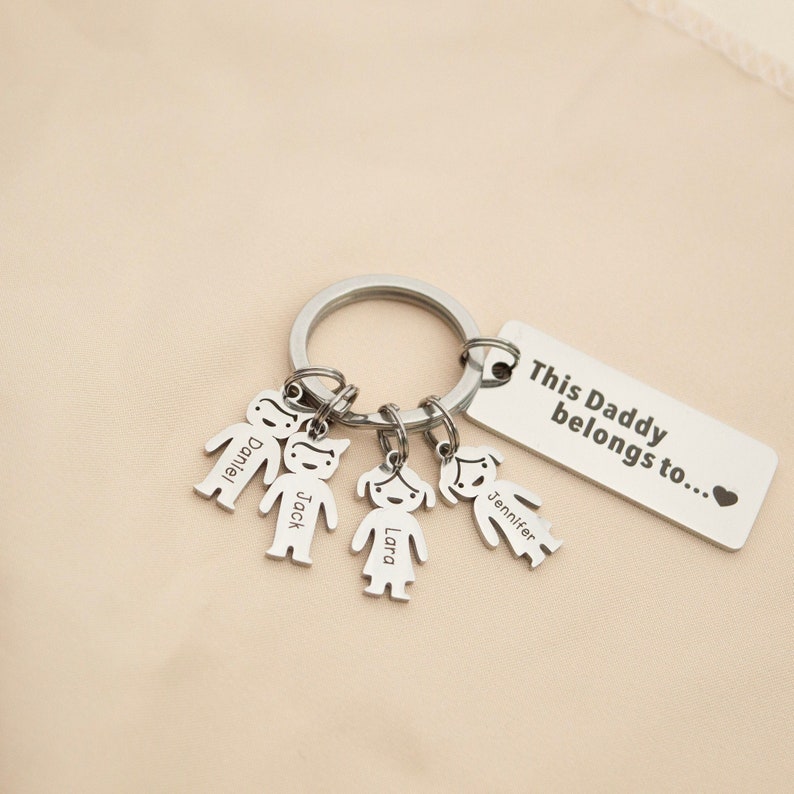 Personalized Family Names Keyring Charms