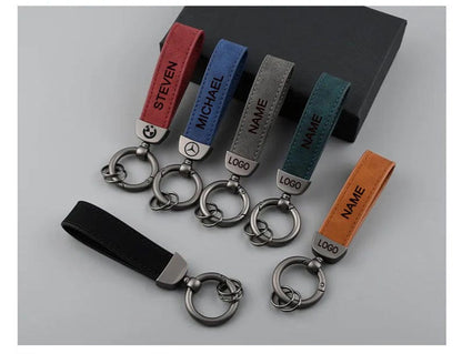 Customized Leather Engraved Keychain