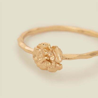 Personalized January Flower Ring