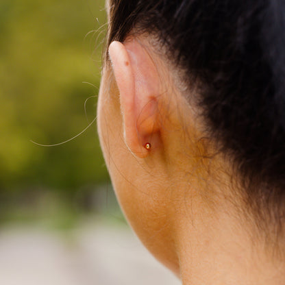 Personalized November Birthstone Stud Earrings