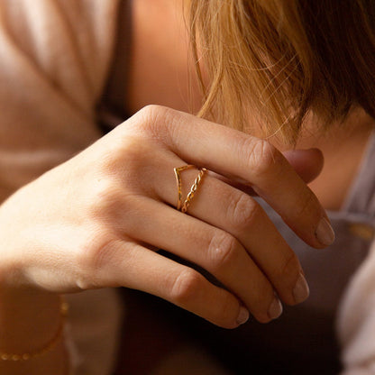 Personalized Laurel Ring