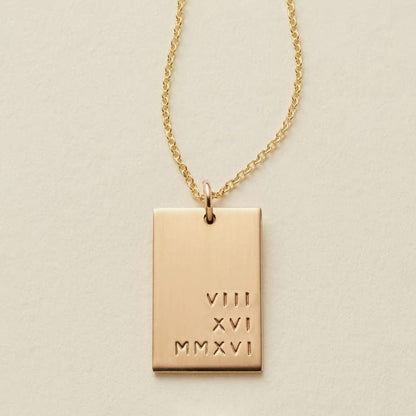 Personalized Rectangle Necklace