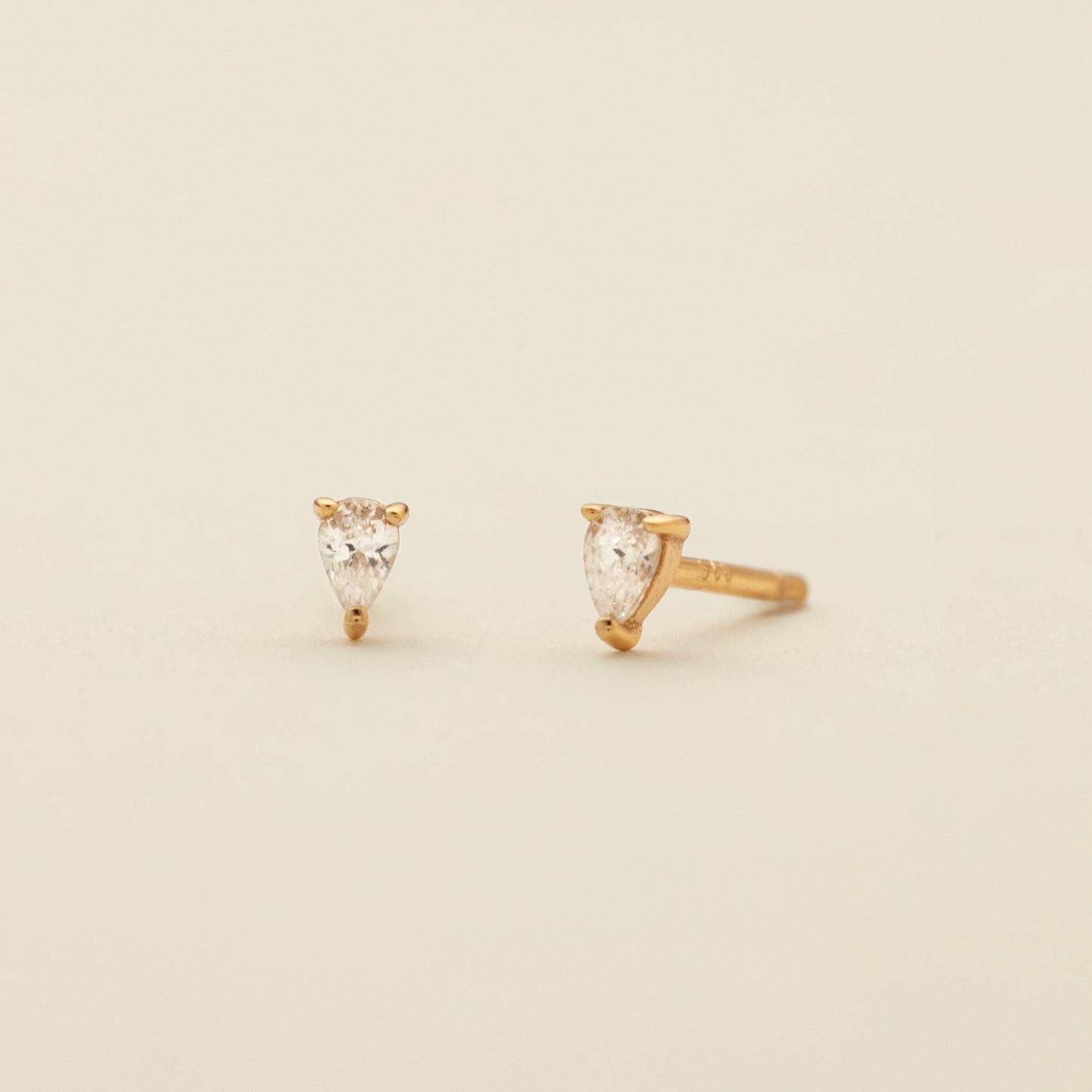 Pear Shaped Stud Earrings