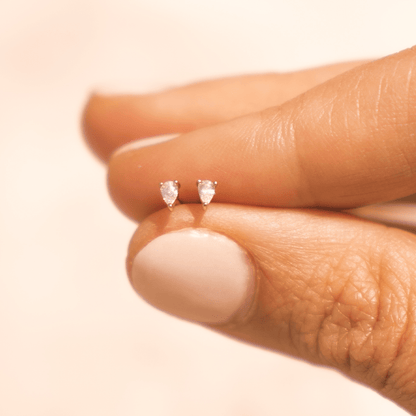 Pear Shaped Stud Earrings