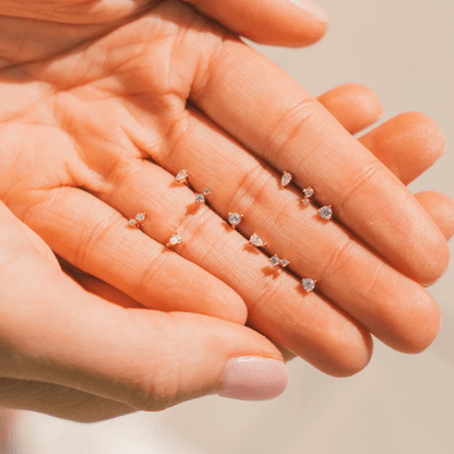 Pear Shaped Stud Earrings