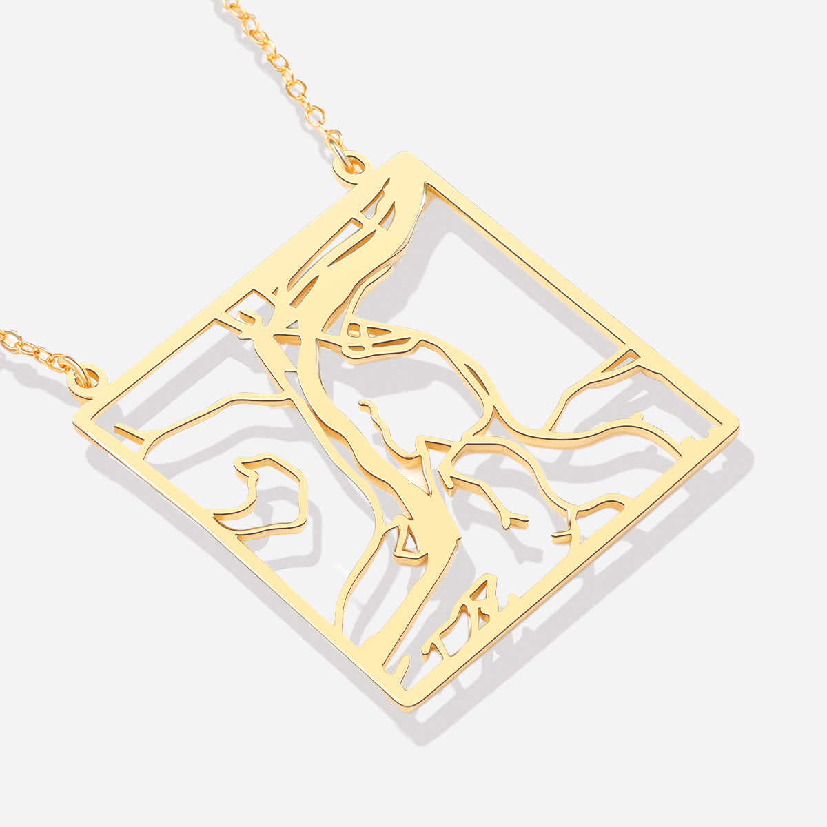 Personalized Map Necklace