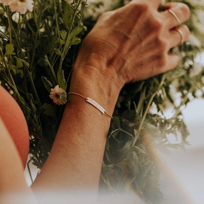 Personalized Birth Flower Bracelet