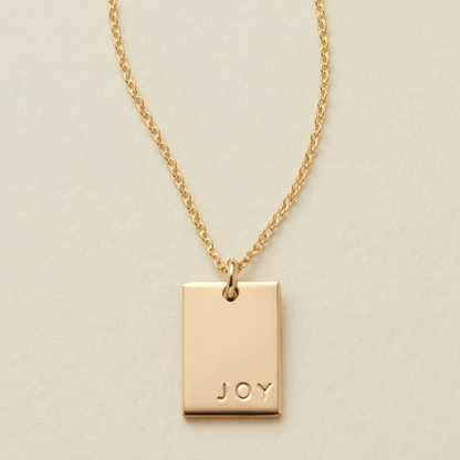 Personalized Mini Rectangle Necklace