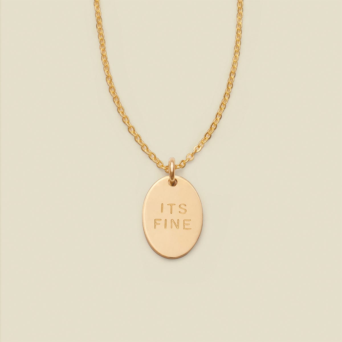 Personalized Mini Oval Necklace