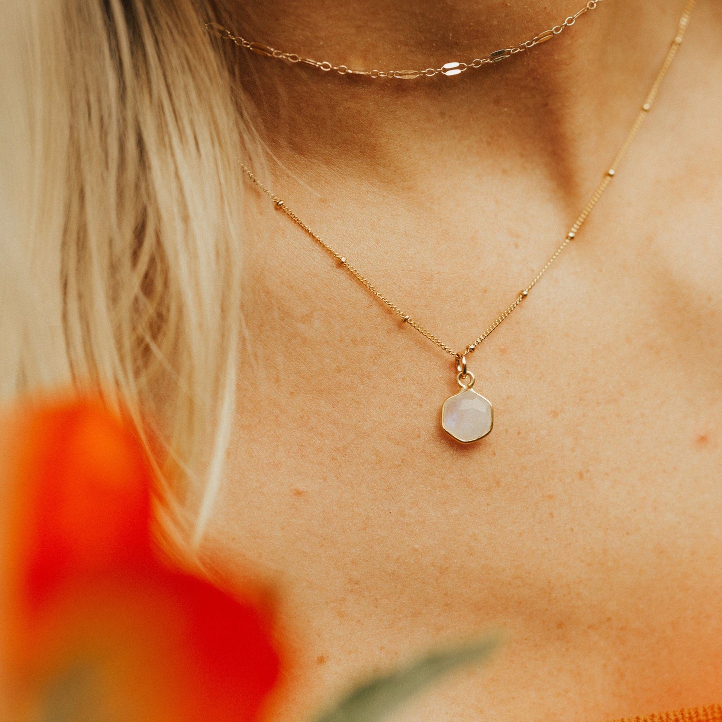 Moonstone Gemstone Necklace