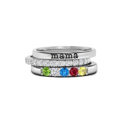 Custom Birthstone Stacking Rings