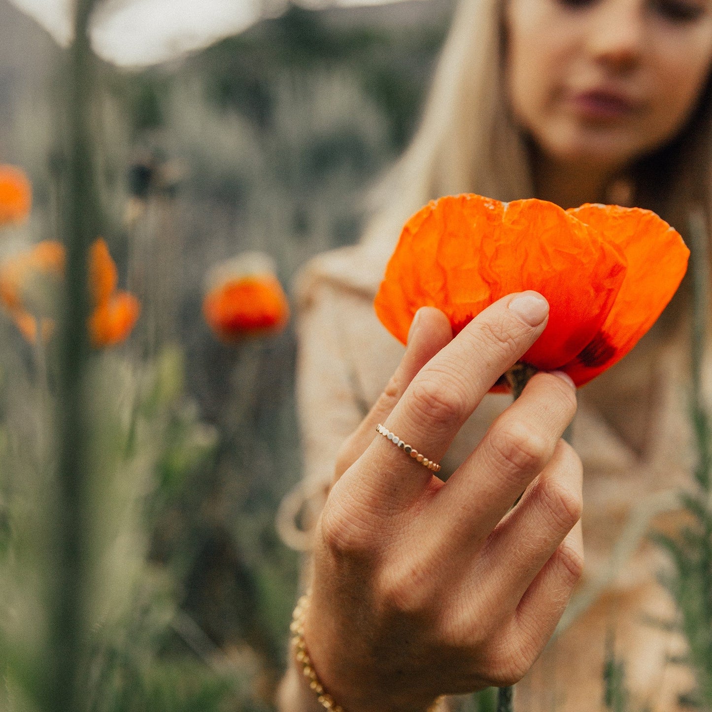 Personalized Poppy Ring