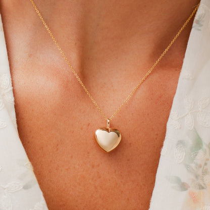 Personalized Puffy Heart Necklace