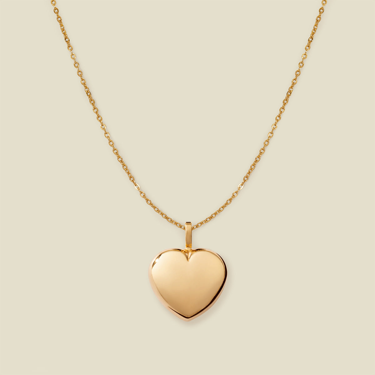 Personalized Puffy Heart Necklace