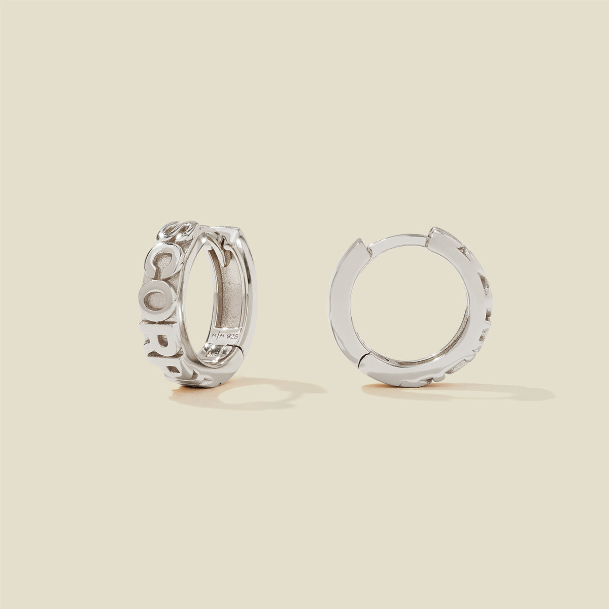 Personalized Scorpio Huggie Hoop Earrings