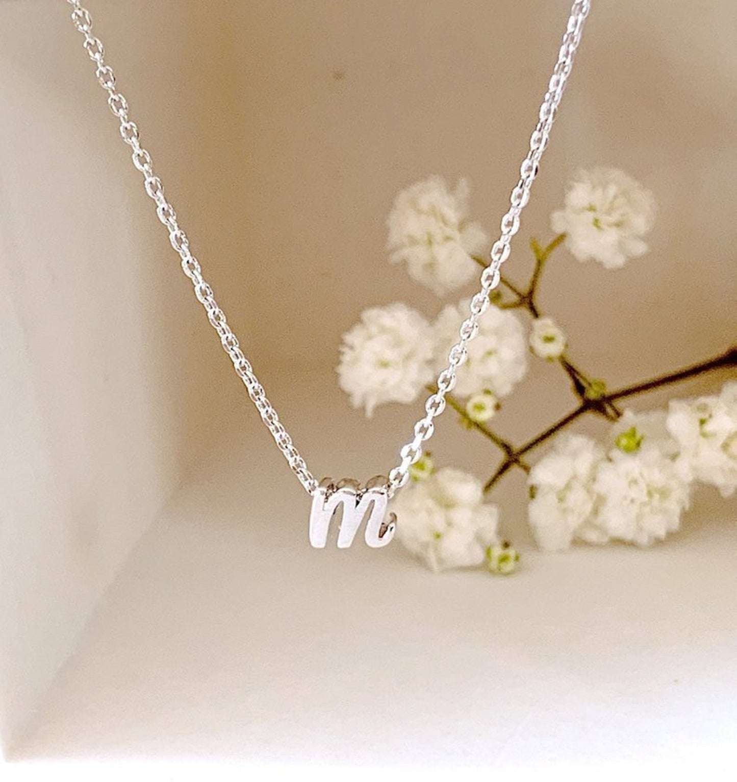 Personalized Initial Script Necklace