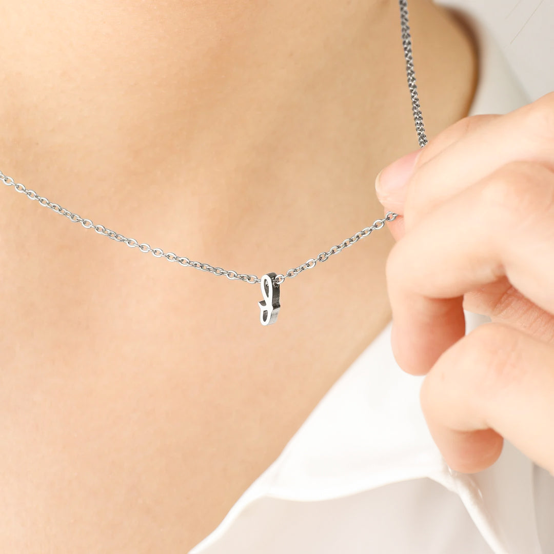 Personalized Initial Script Necklace