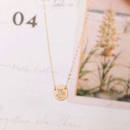 Mini Zola Floral Disc Necklace